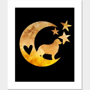 Australian Shepherd aka Aussie Dog Moon Art Posters and Art